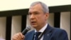 Павел Латушко выступает на конференции белорусской оппозиции в Варшаве. 6 августа 2023. 