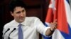 Canadian Prime Minister Justin Trudeau addresses a conference at the University of Havana, Cuba, November 16, 2016.