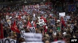 Мадрид. Протесты против сокращения расходов на социальные программы.